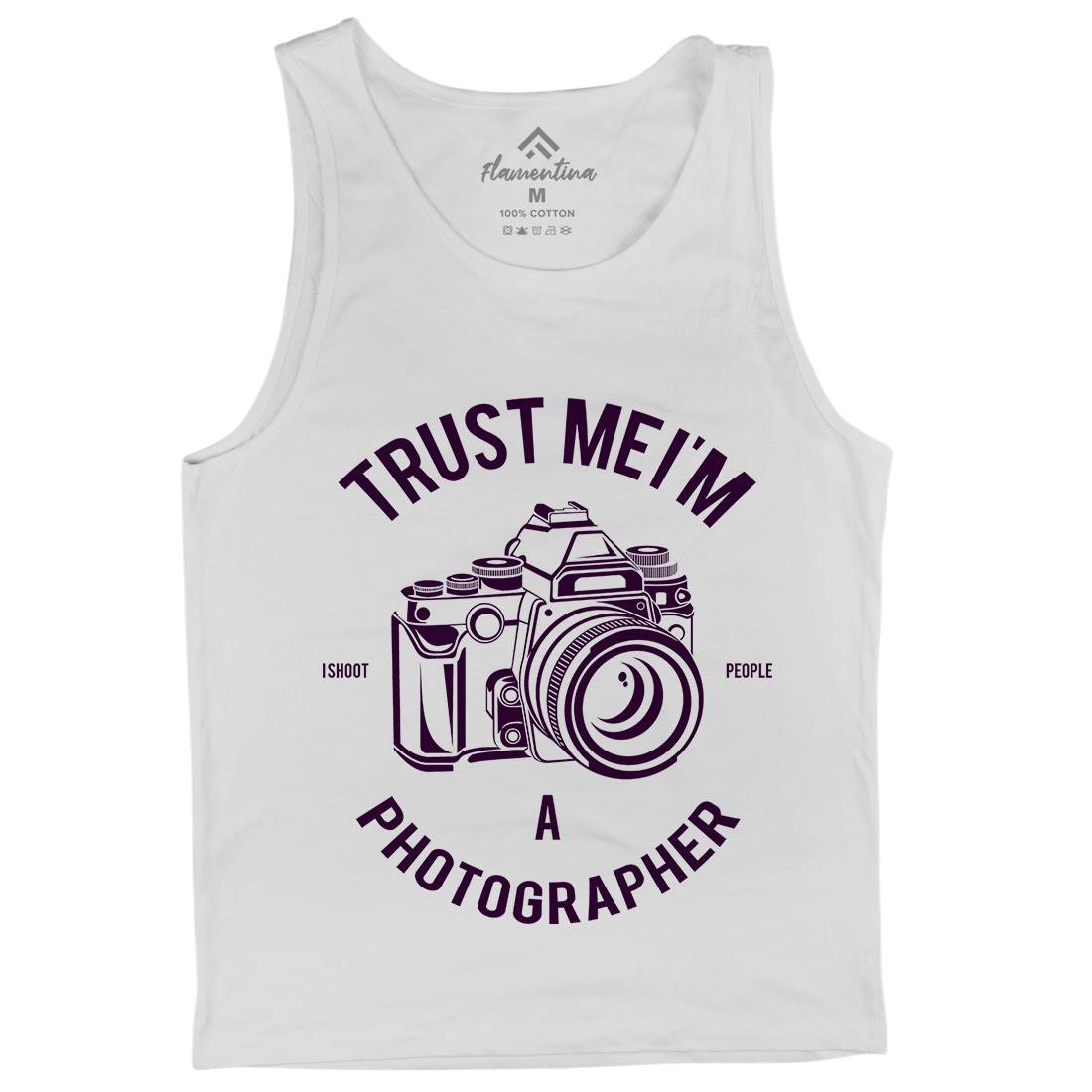 Photographer Mens Tank Top Vest Media A110