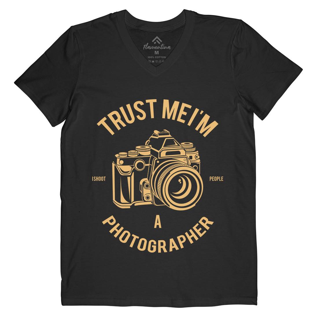 Photographer Mens Organic V-Neck T-Shirt Media A110