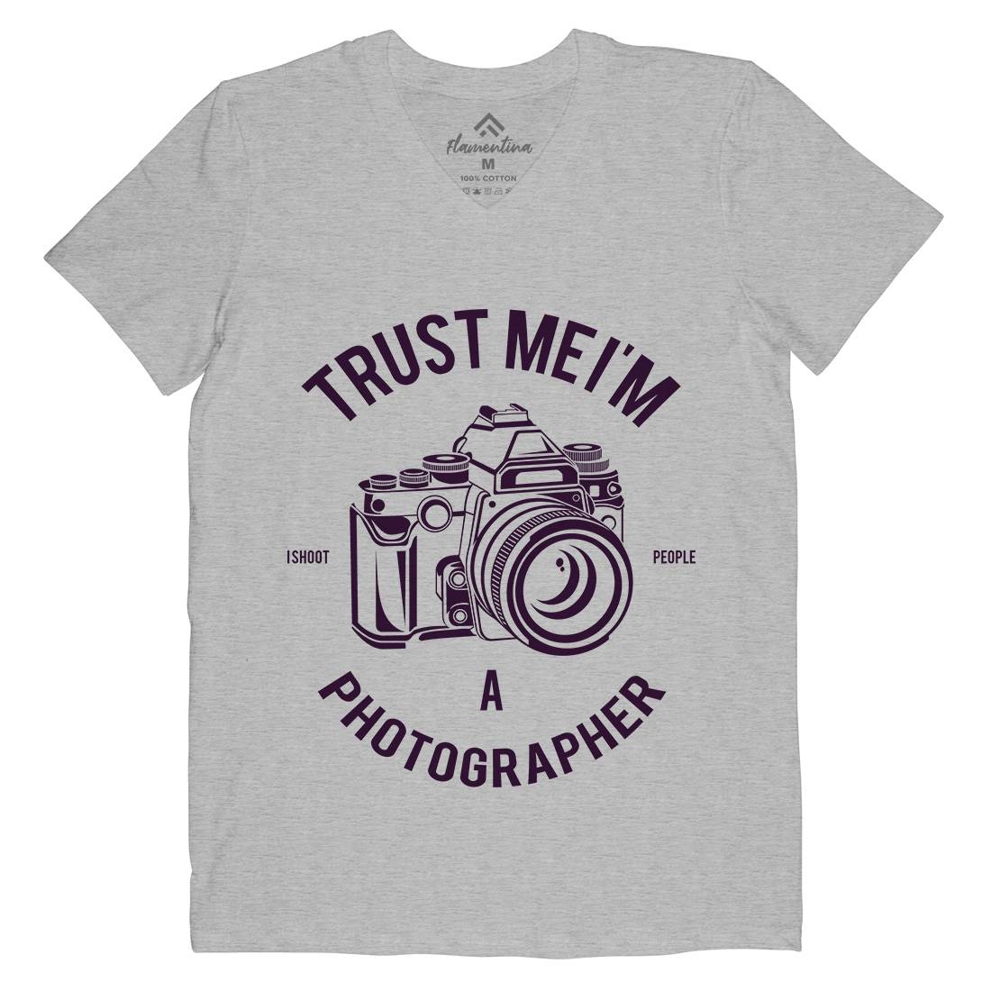Photographer Mens V-Neck T-Shirt Media A110