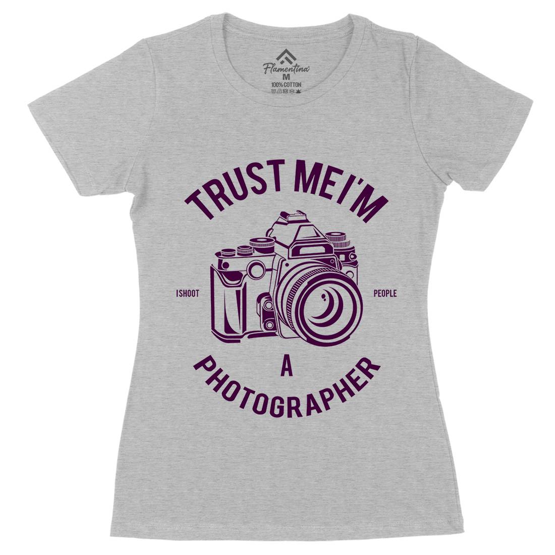 Photographer Womens Organic Crew Neck T-Shirt Media A110