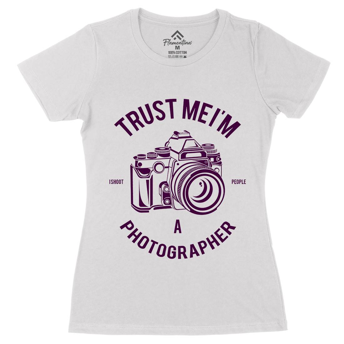 Photographer Womens Organic Crew Neck T-Shirt Media A110