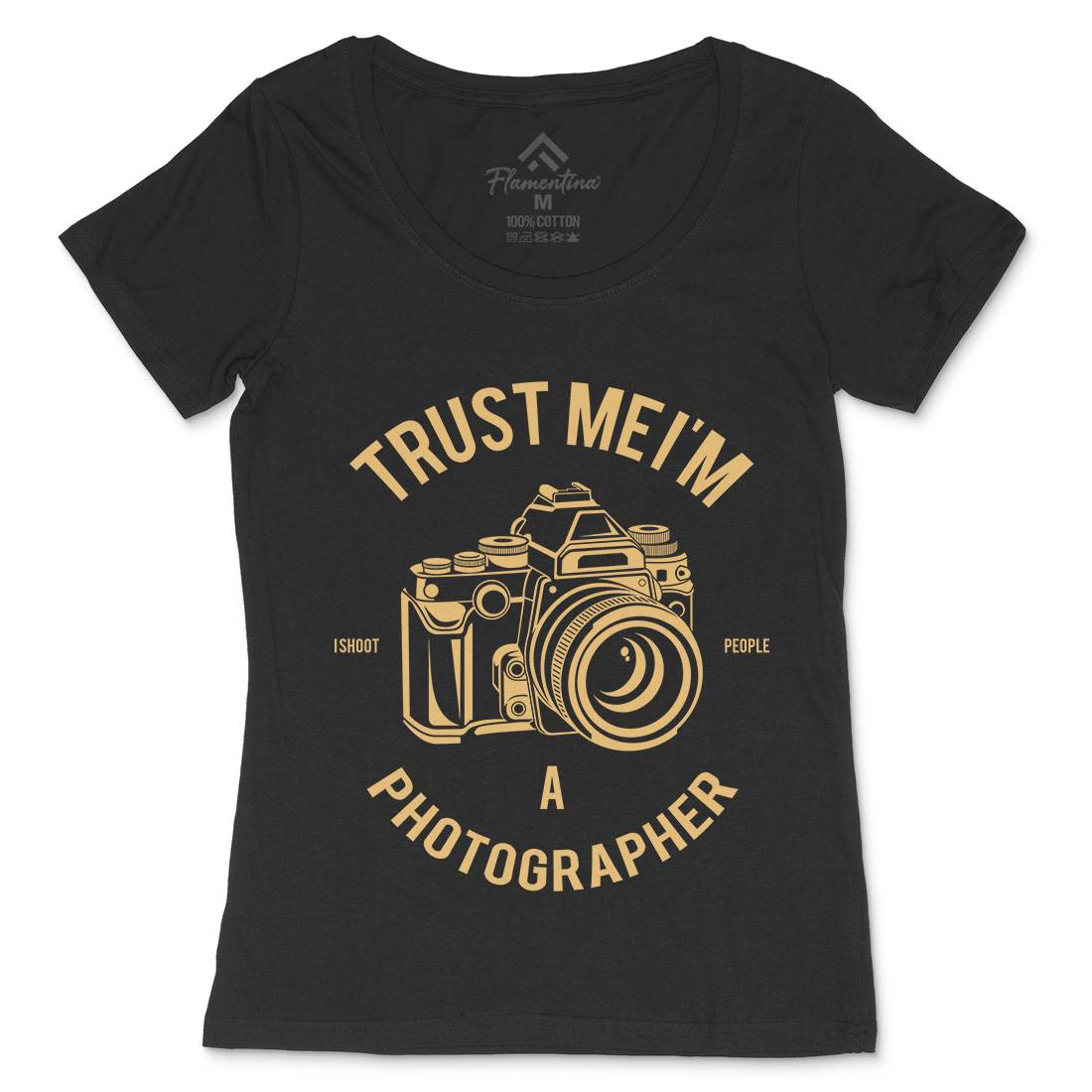 Photographer Womens Scoop Neck T-Shirt Media A110