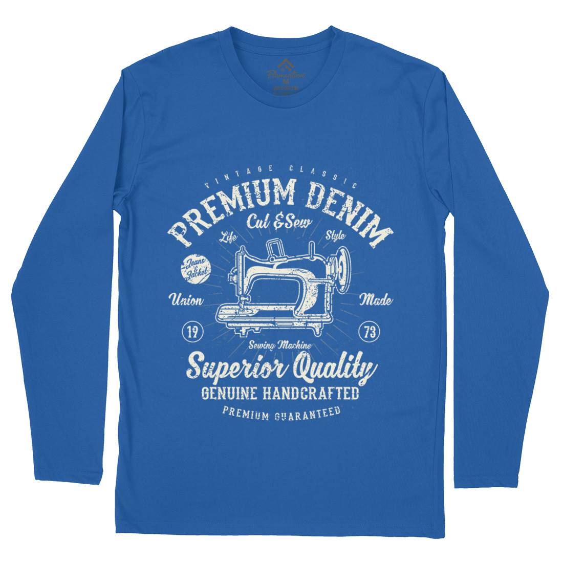 Premium Sewing Machine Mens Long Sleeve T-Shirt Work A111