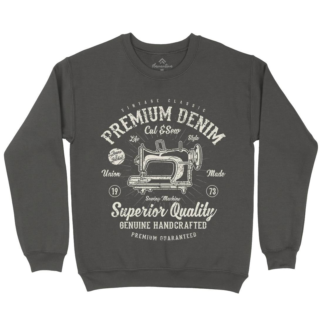 Premium Sewing Machine Kids Crew Neck Sweatshirt Work A111