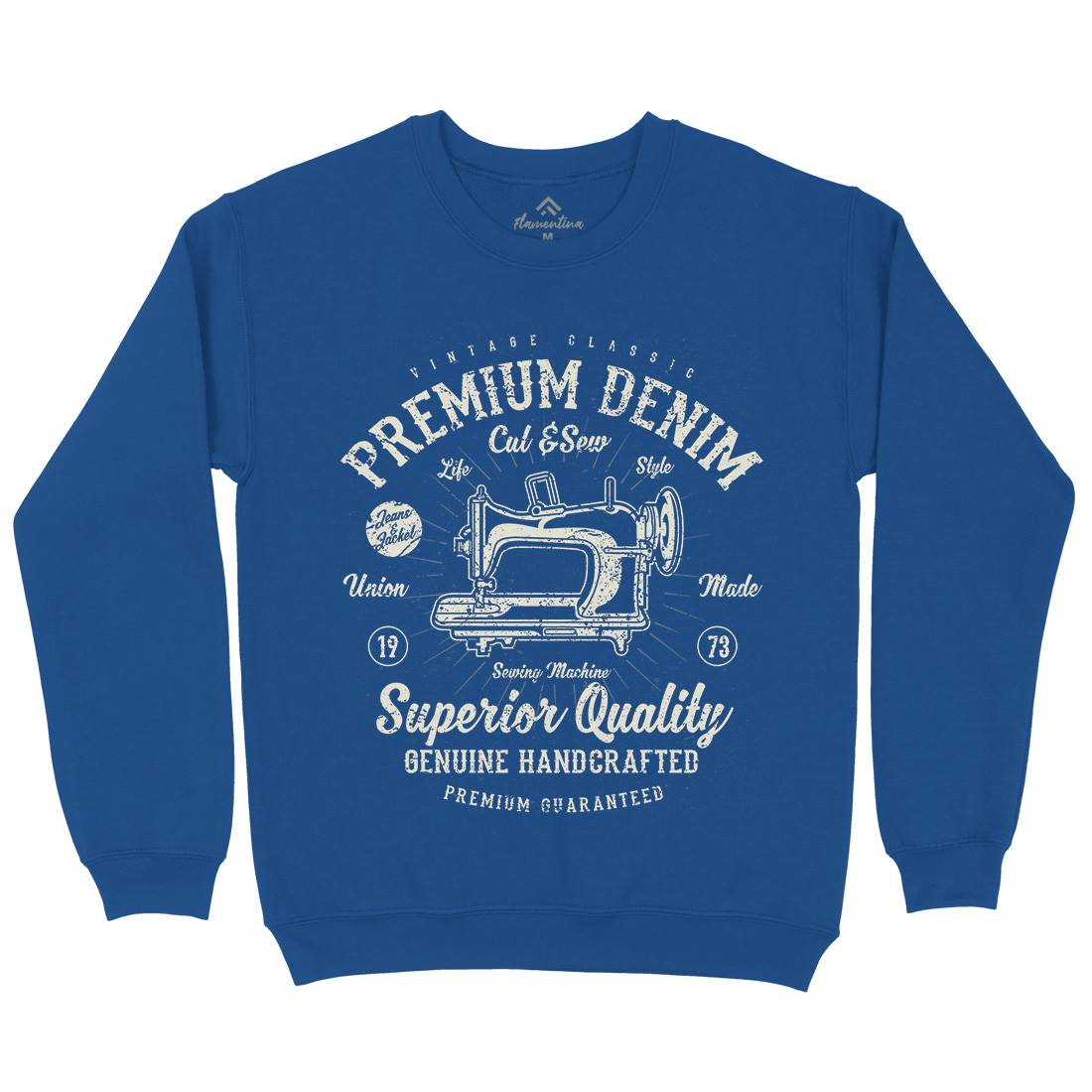 Premium Sewing Machine Mens Crew Neck Sweatshirt Work A111