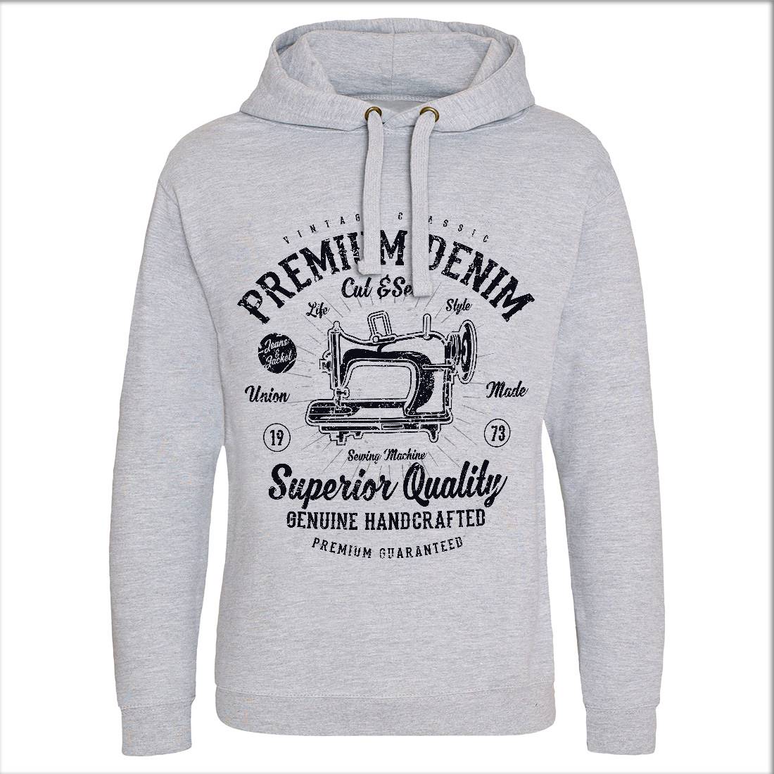 Premium Sewing Machine Mens Hoodie Without Pocket Work A111