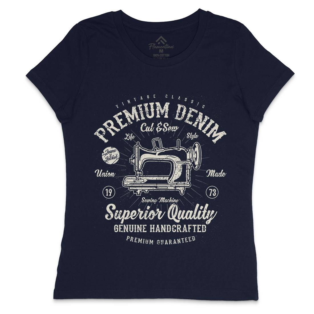 Premium Sewing Machine Womens Crew Neck T-Shirt Work A111