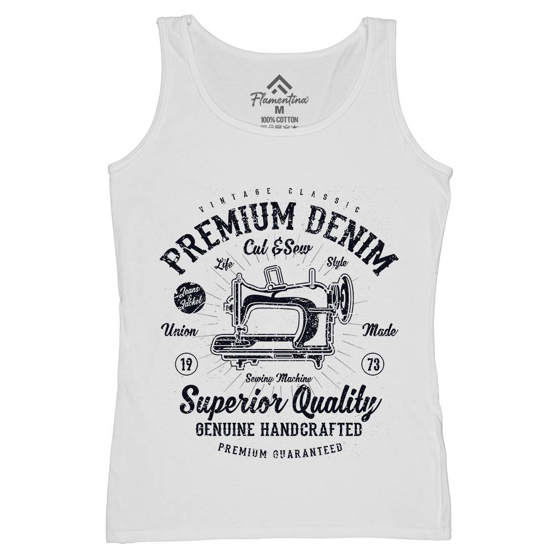 Premium Sewing Machine Womens Organic Tank Top Vest Work A111