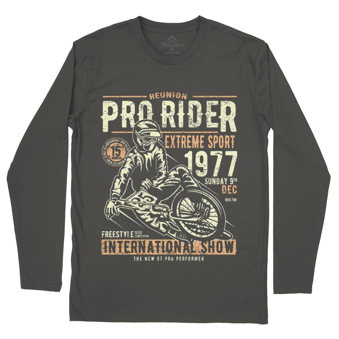Pro Rider Mens Long Sleeve T-Shirt Bikes A112
