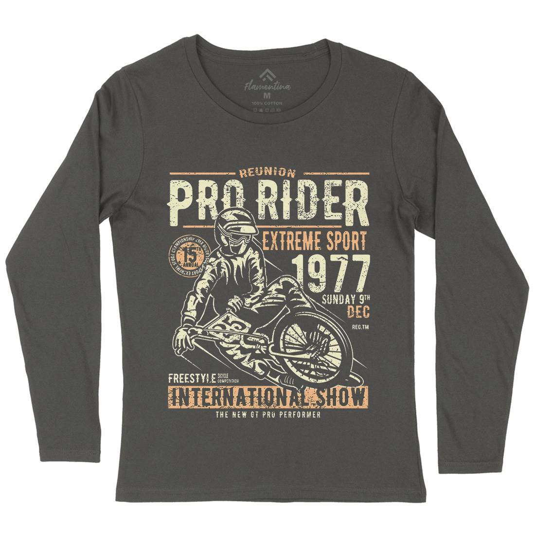 Pro Rider Womens Long Sleeve T-Shirt Bikes A112