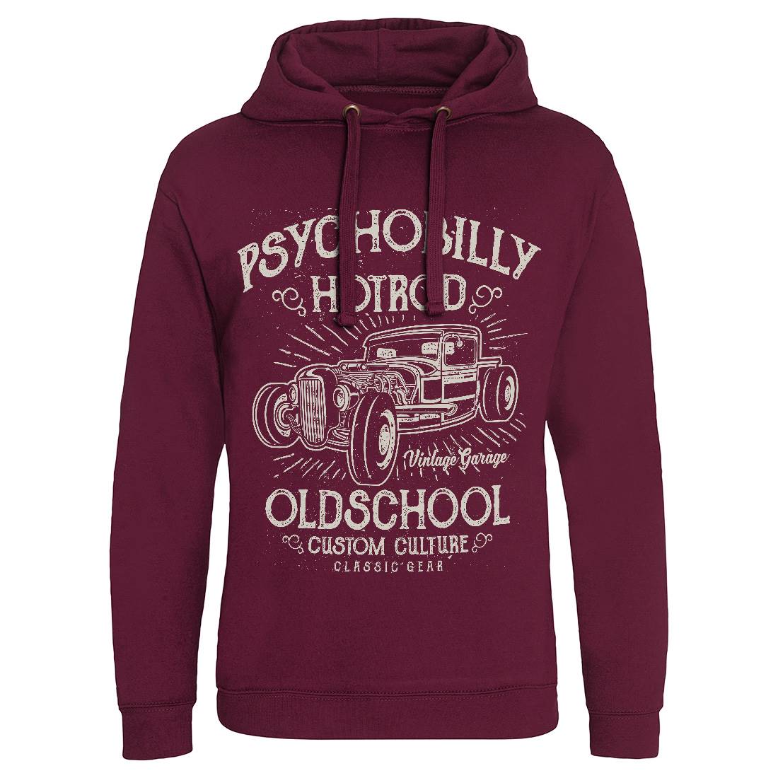 Psychobilly Hotrod Mens Hoodie Without Pocket Cars A113