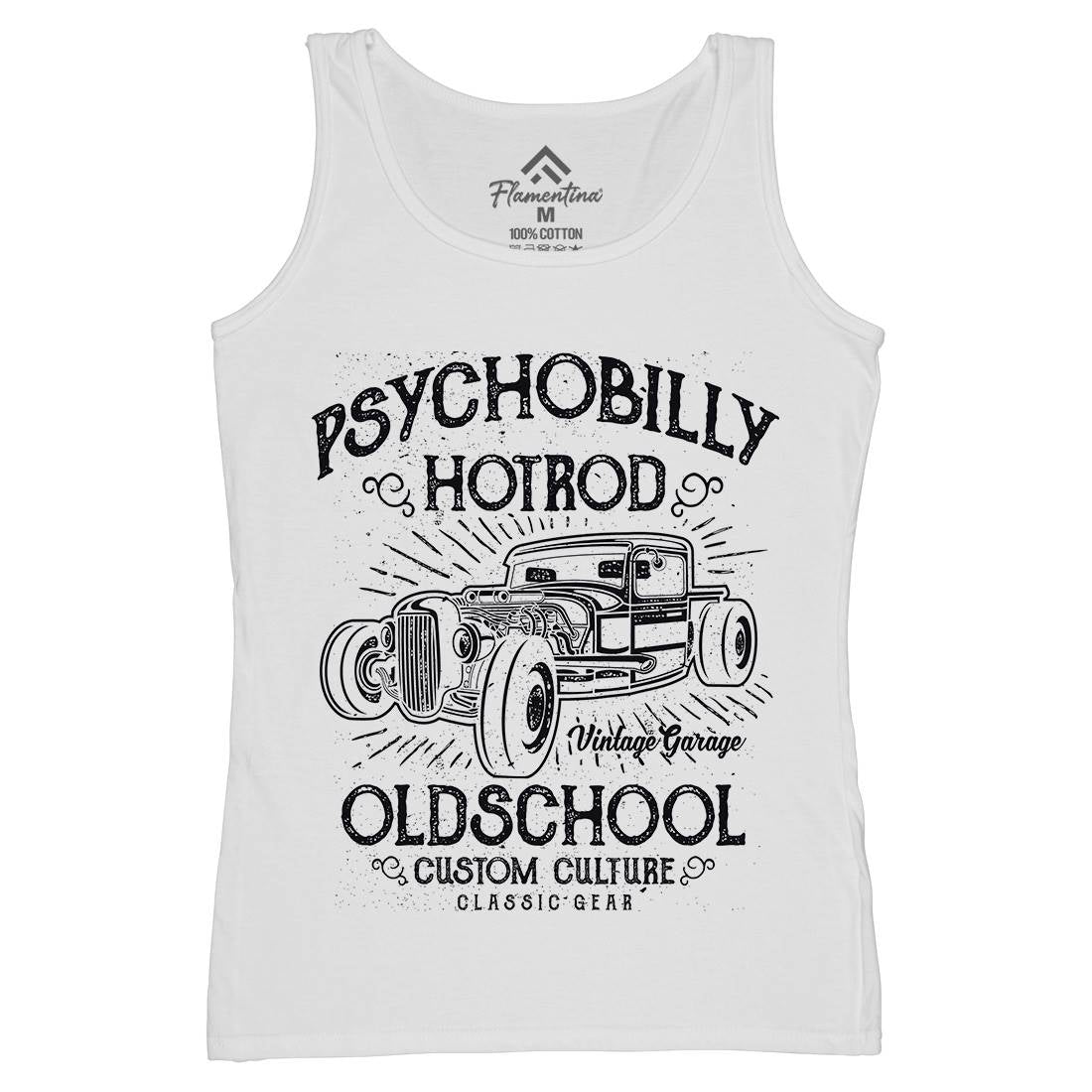 Psychobilly Hotrod Womens Organic Tank Top Vest Cars A113