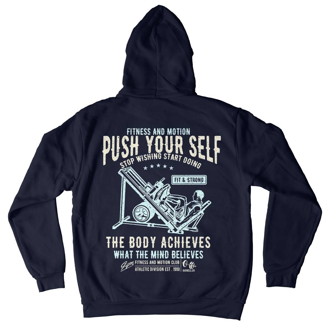 Push Yourself Kids Crew Neck Hoodie Gym A114