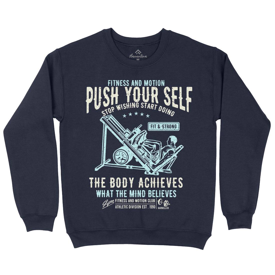 Push Yourself Kids Crew Neck Sweatshirt Gym A114