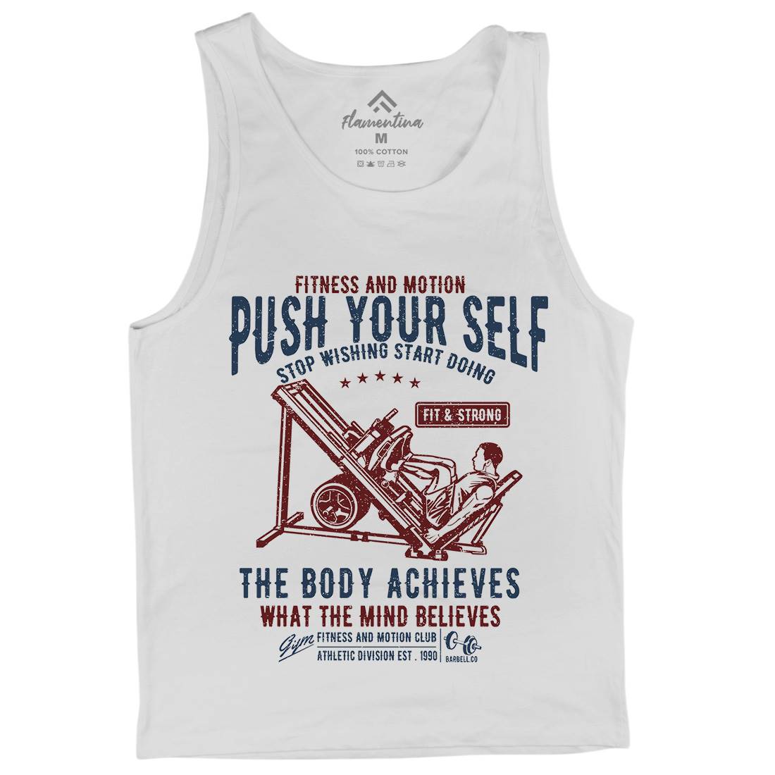 Push Yourself Mens Tank Top Vest Gym A114