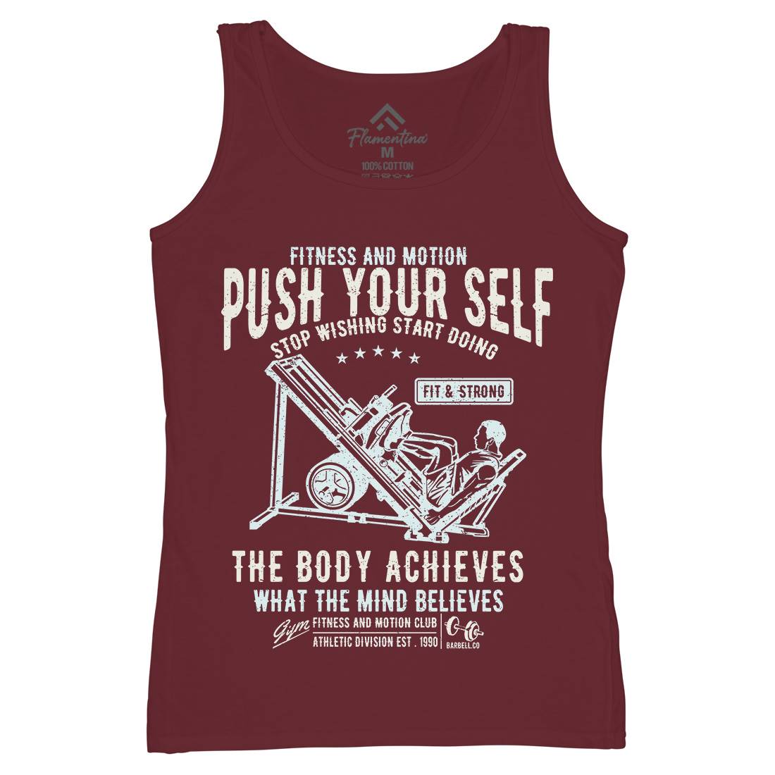 Push Yourself Womens Organic Tank Top Vest Gym A114