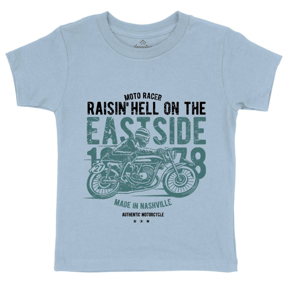 Raisin&#39; Hell Kids Organic Crew Neck T-Shirt Motorcycles A115
