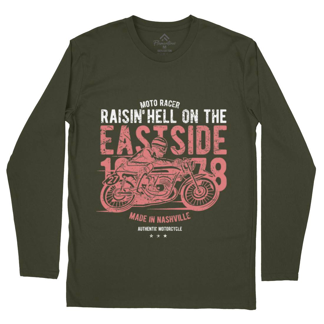 Raisin&#39; Hell Mens Long Sleeve T-Shirt Motorcycles A115
