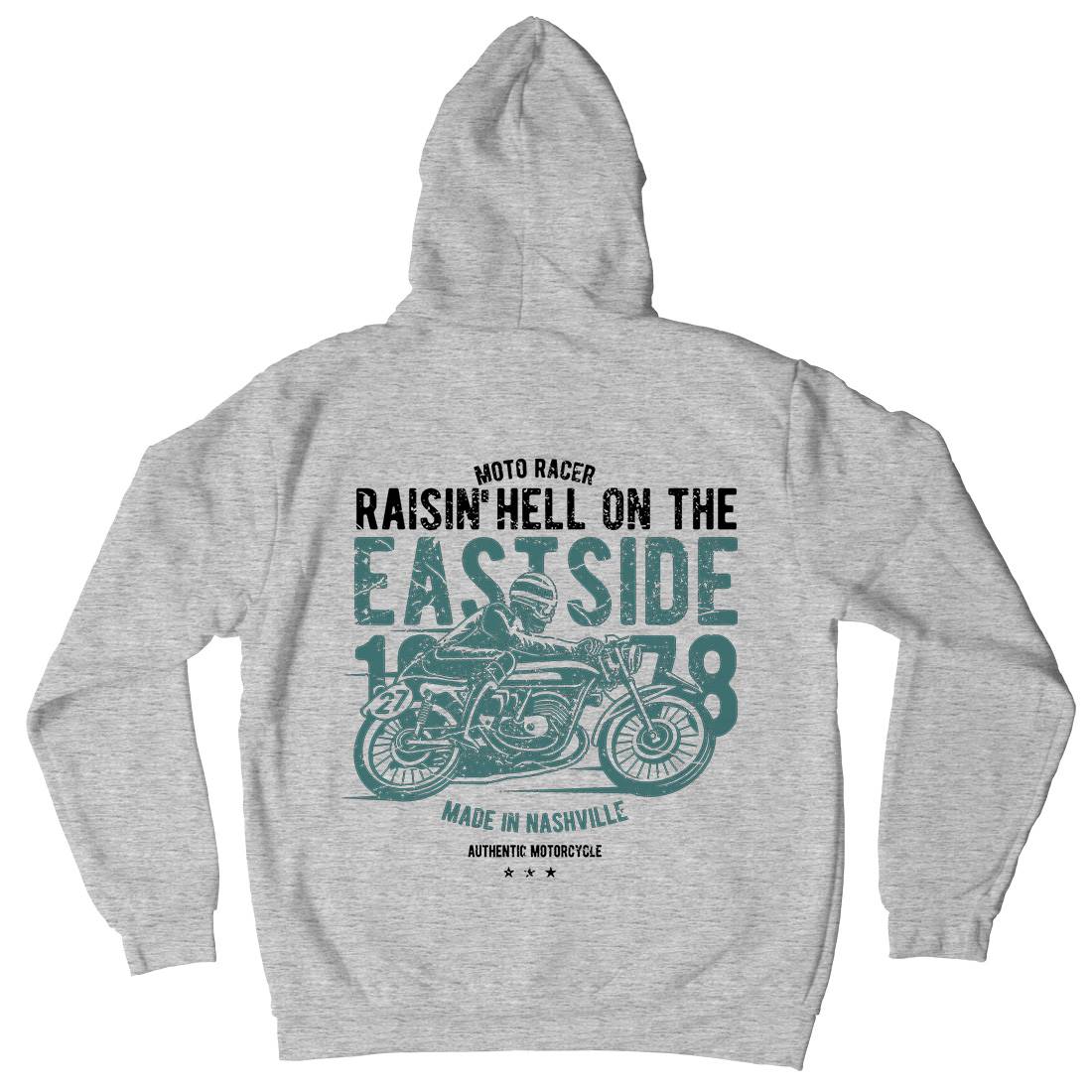 Raisin&#39; Hell Mens Hoodie With Pocket Motorcycles A115