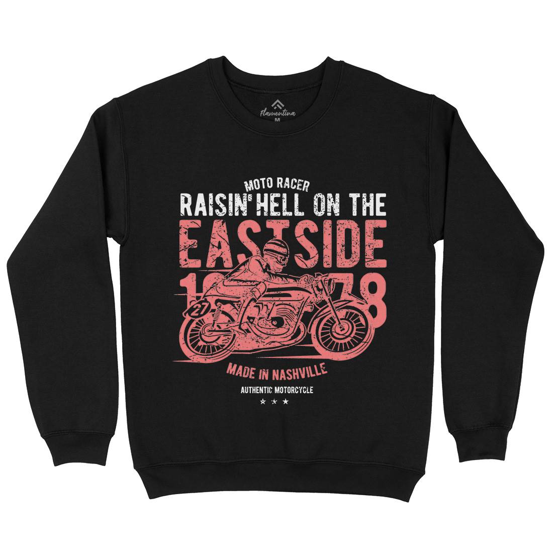 Raisin&#39; Hell Kids Crew Neck Sweatshirt Motorcycles A115