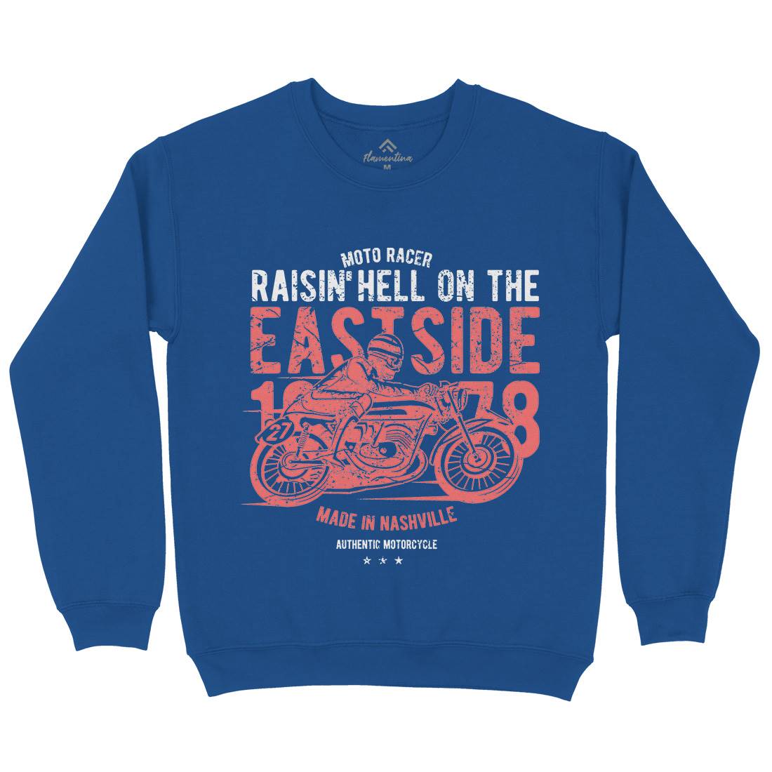 Raisin&#39; Hell Mens Crew Neck Sweatshirt Motorcycles A115