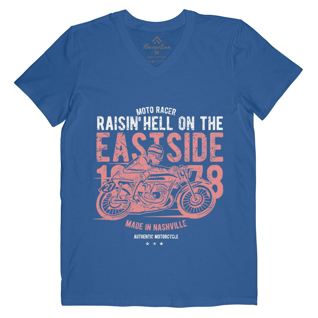 Raisin&#39; Hell Mens V-Neck T-Shirt Motorcycles A115
