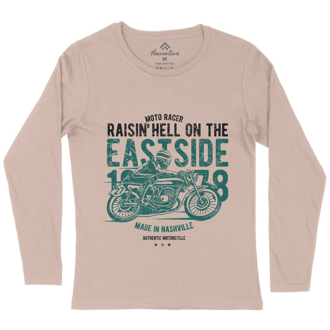 Raisin&#39; Hell Womens Long Sleeve T-Shirt Motorcycles A115