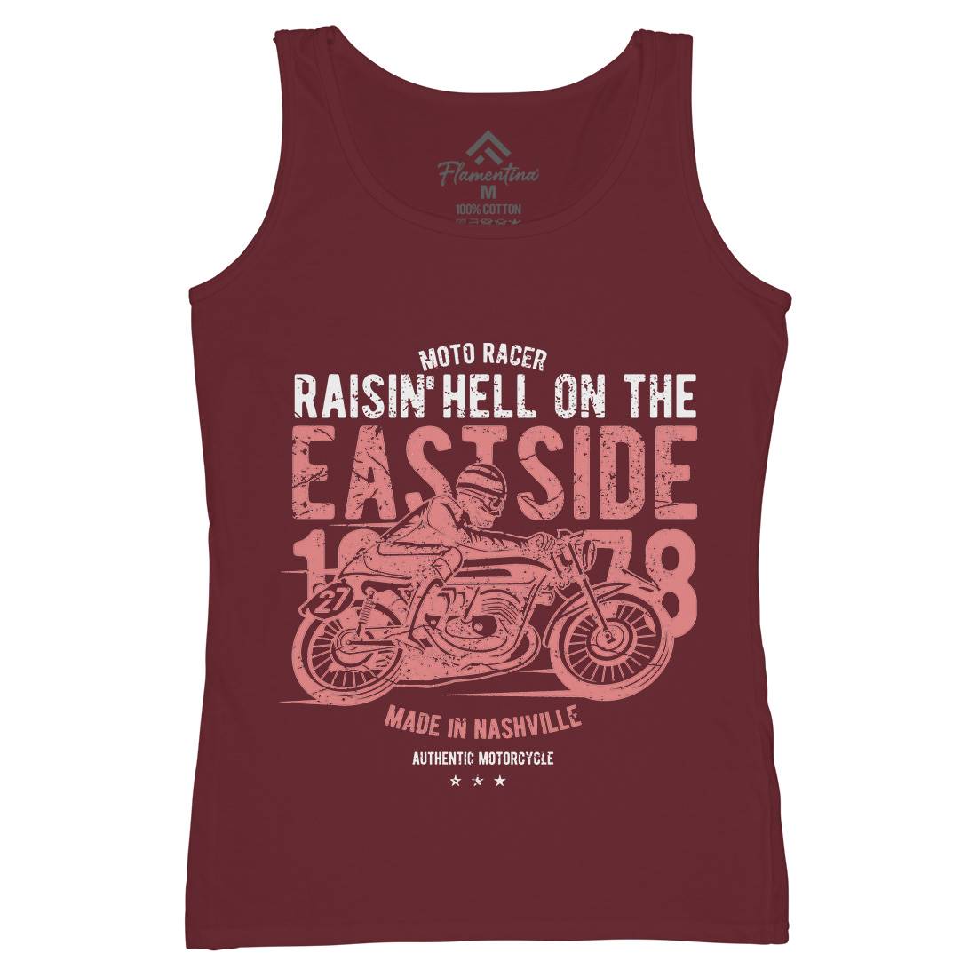 Raisin&#39; Hell Womens Organic Tank Top Vest Motorcycles A115