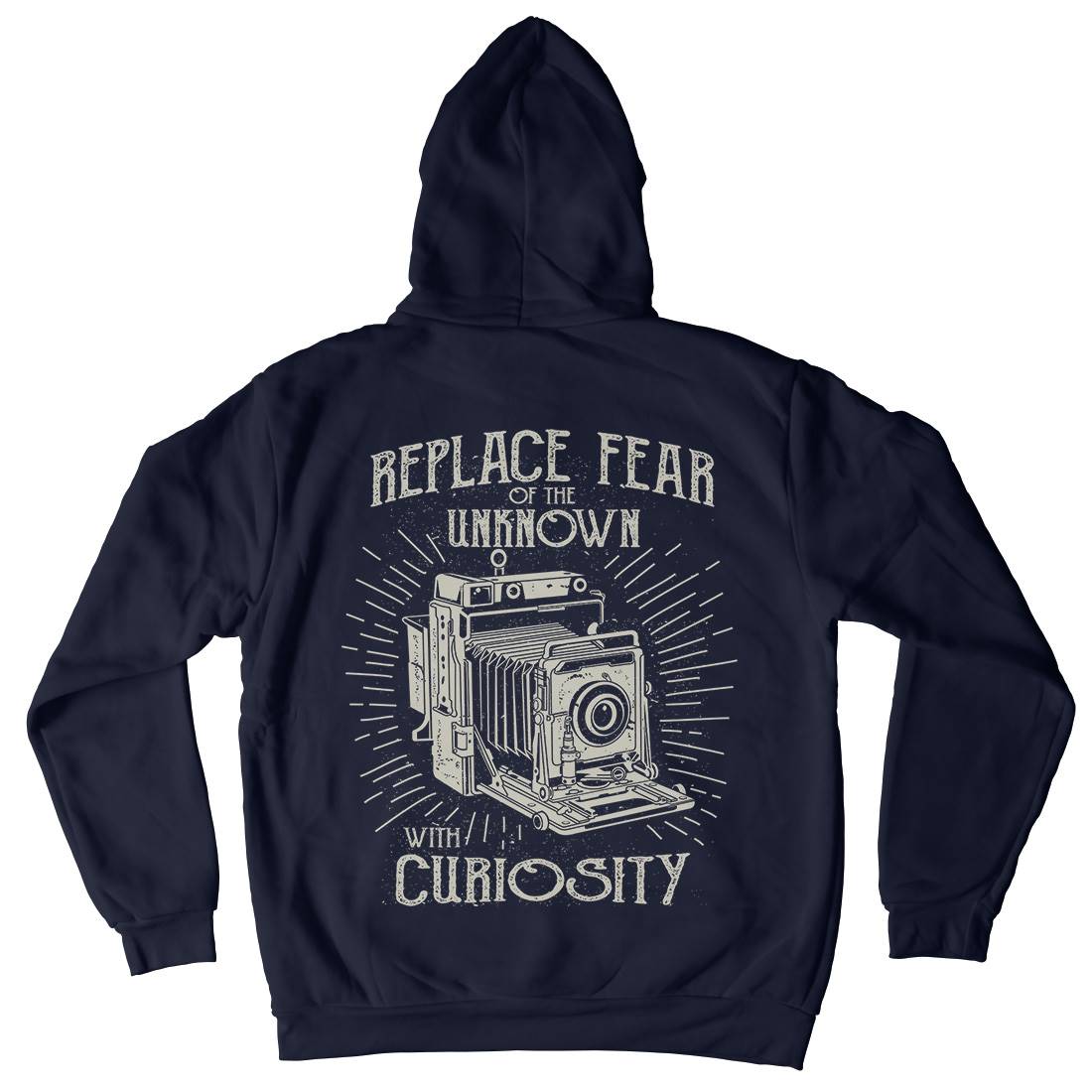 Replace Fear Mens Hoodie With Pocket Media A116
