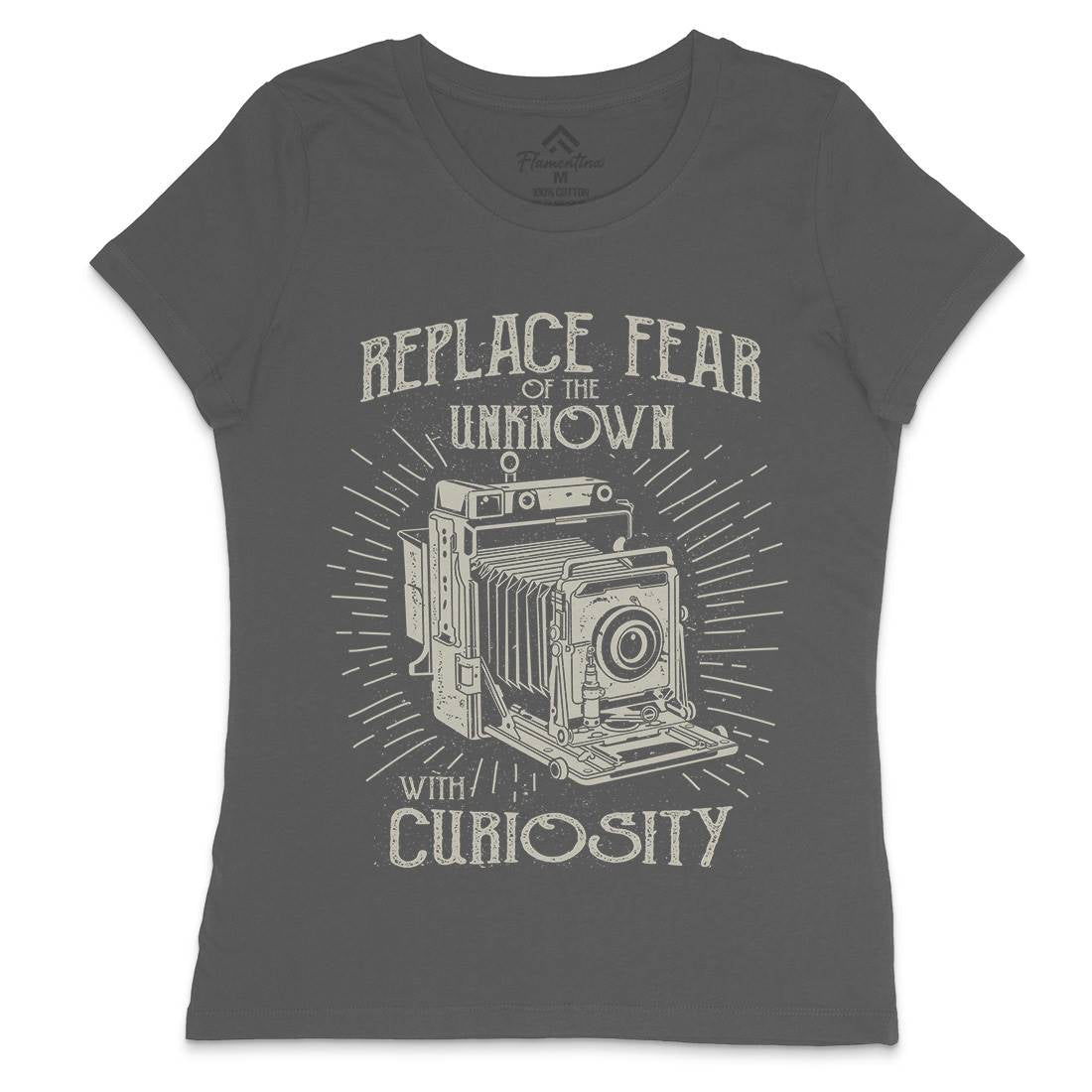 Replace Fear Womens Crew Neck T-Shirt Media A116