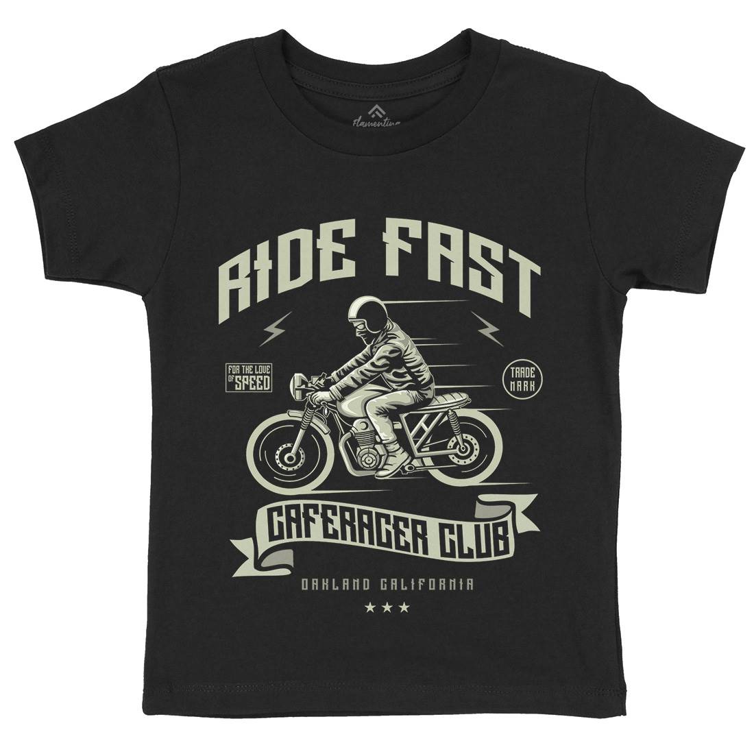 Ride Fast Kids Crew Neck T-Shirt Motorcycles A117