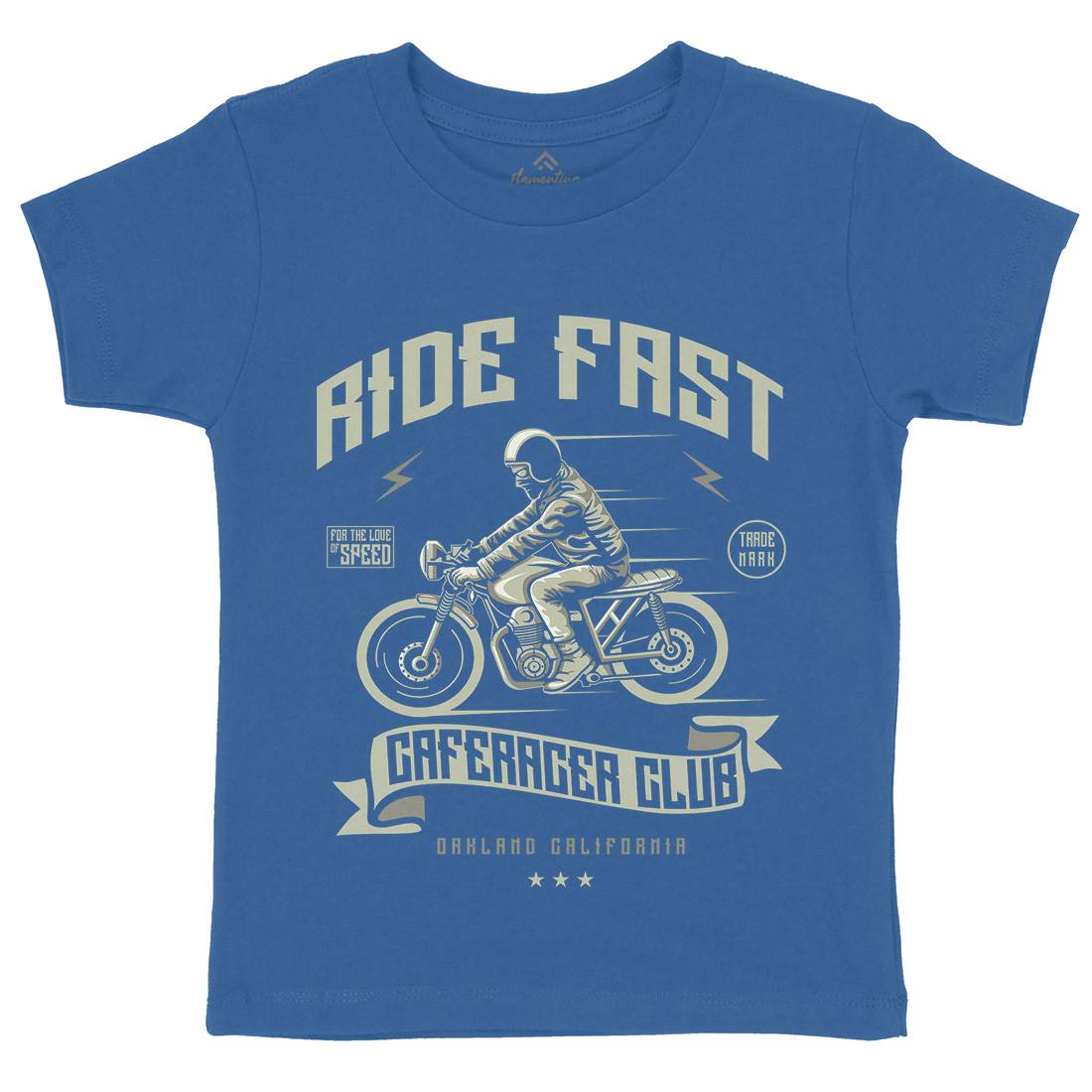 Ride Fast Kids Organic Crew Neck T-Shirt Motorcycles A117