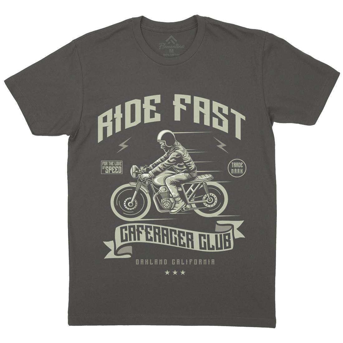 Ride Fast Mens Crew Neck T-Shirt Motorcycles A117