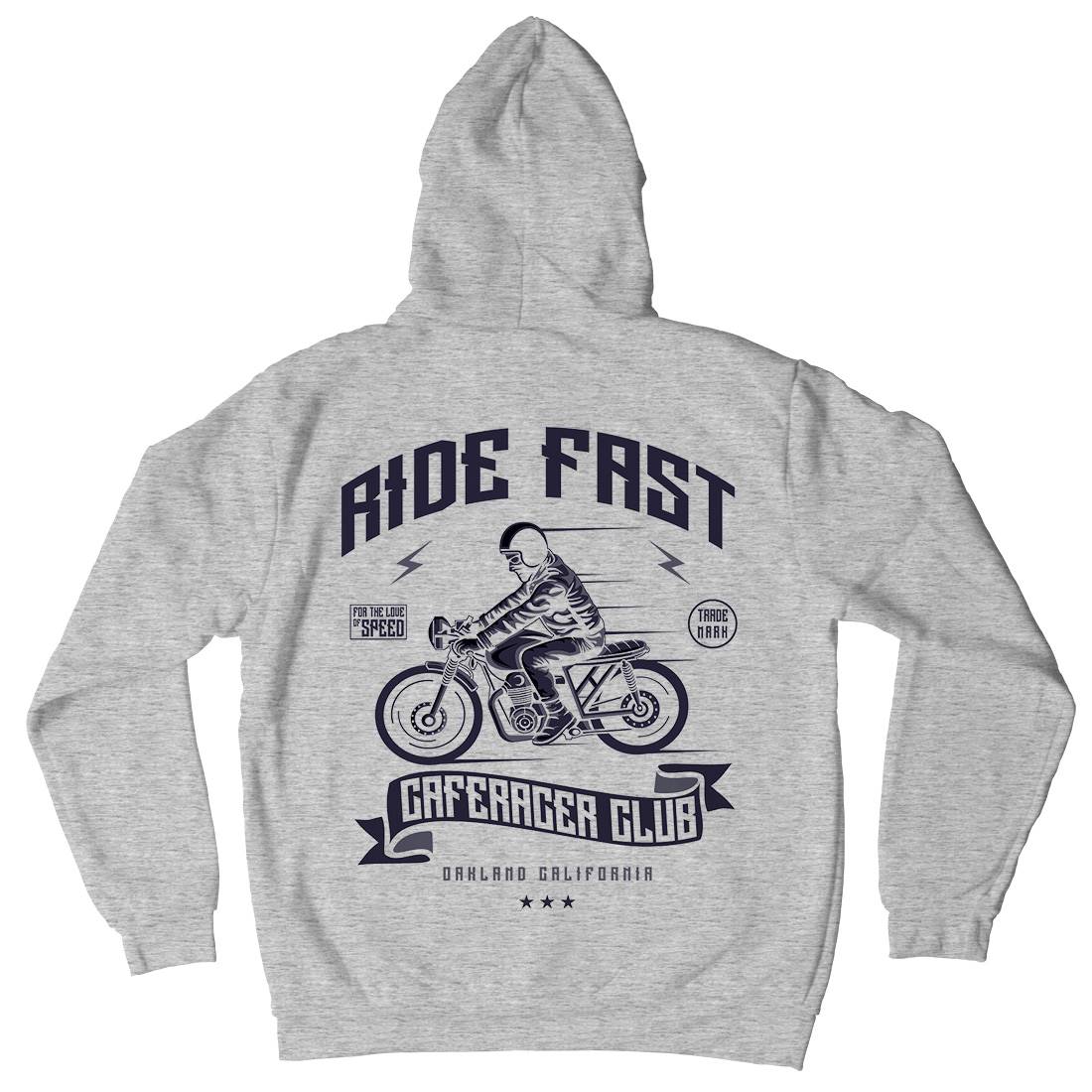 Ride Fast Mens Hoodie With Pocket Motorcycles A117