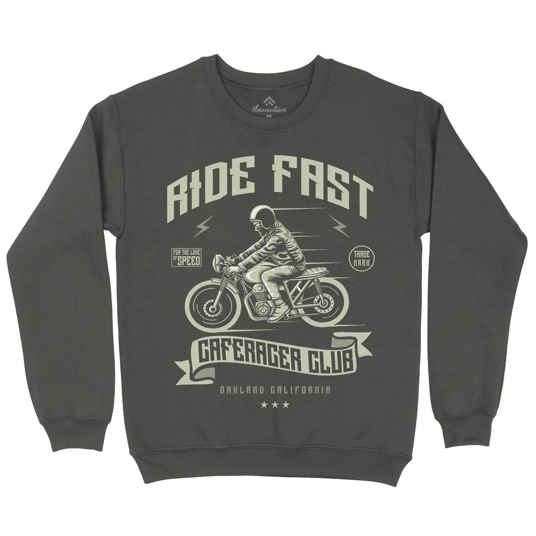 Ride Fast Mens Crew Neck Sweatshirt Motorcycles A117