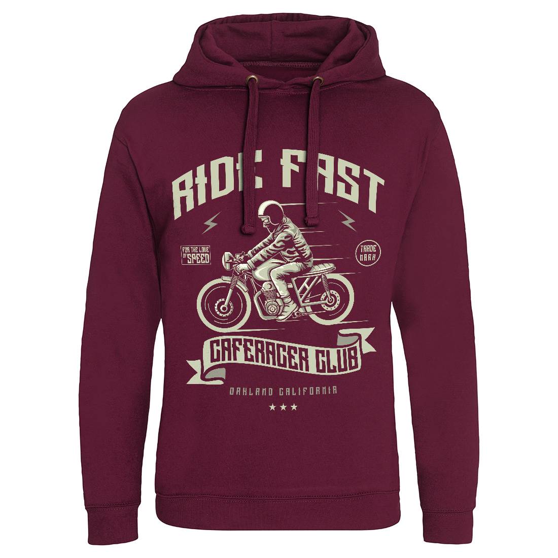Ride Fast Mens Hoodie Without Pocket Motorcycles A117