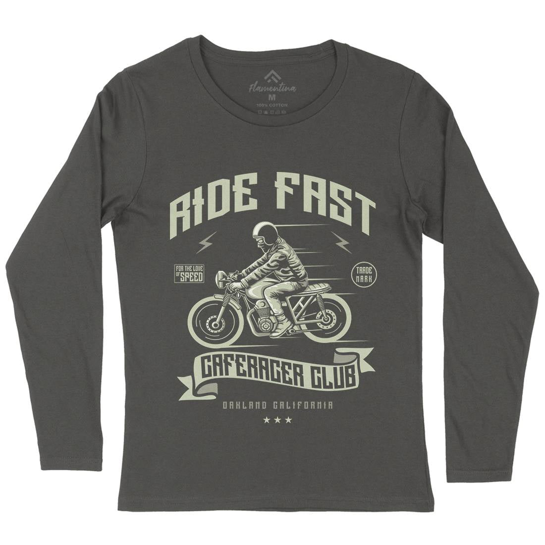 Ride Fast Womens Long Sleeve T-Shirt Motorcycles A117