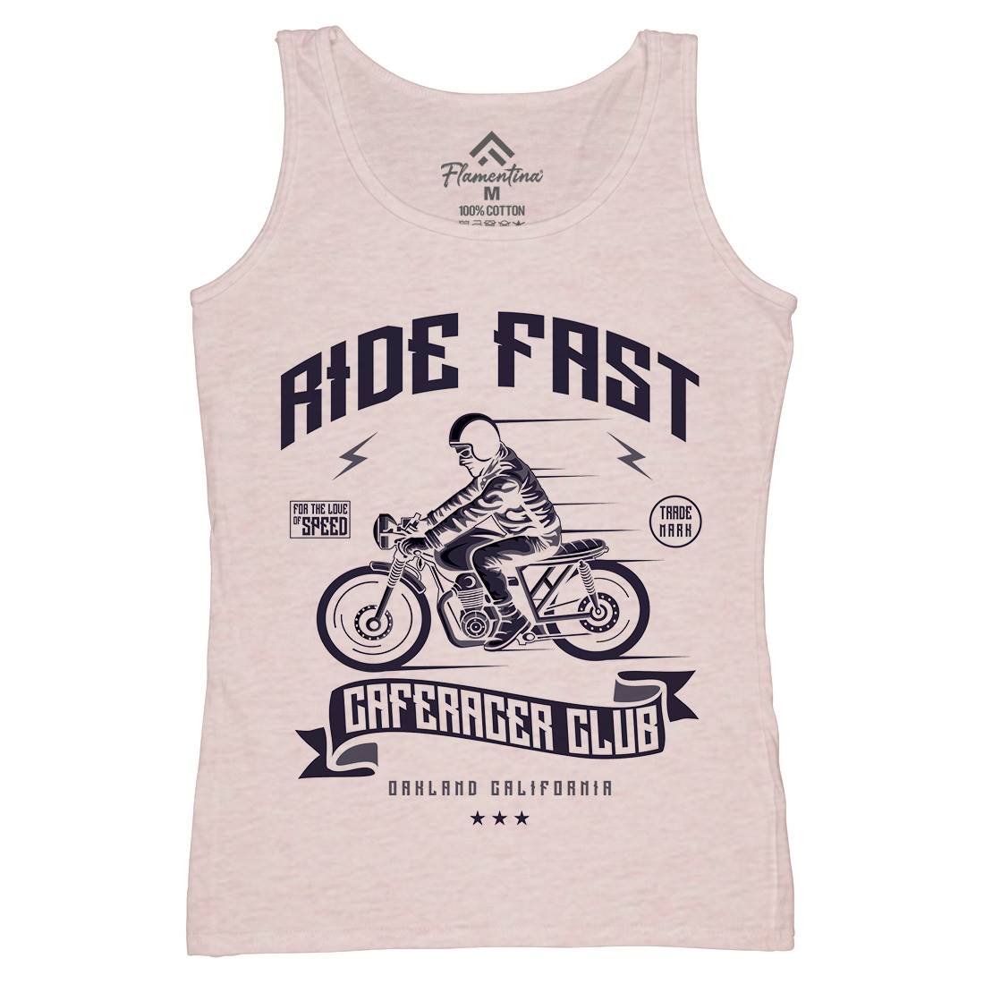 Ride Fast Womens Organic Tank Top Vest Motorcycles A117