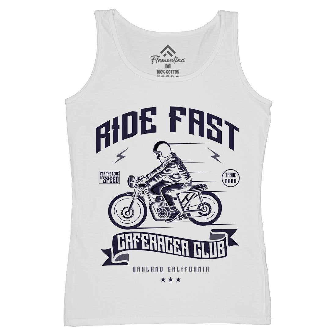 Ride Fast Womens Organic Tank Top Vest Motorcycles A117