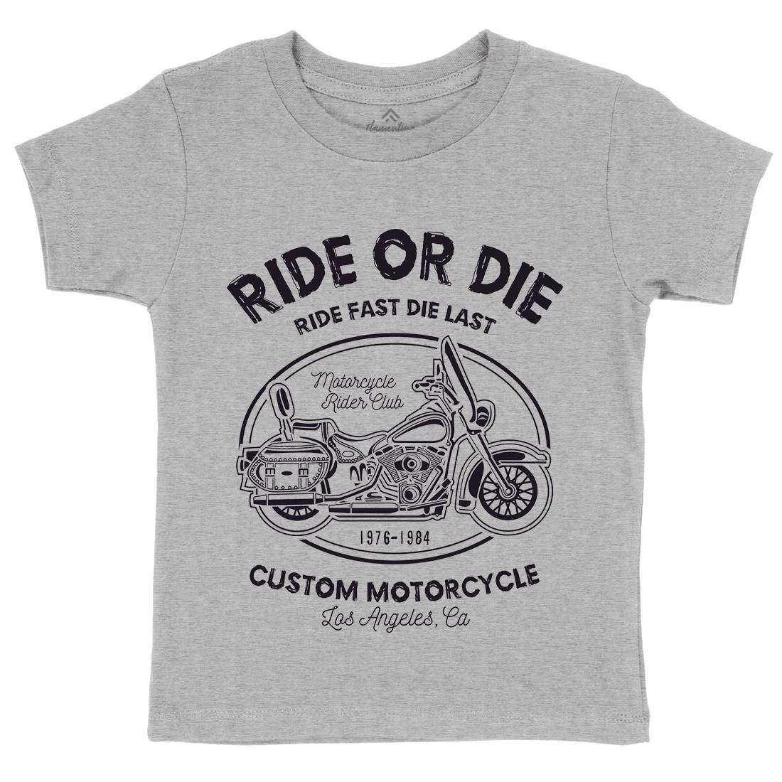 Ride Or Die Kids Crew Neck T-Shirt Motorcycles A118