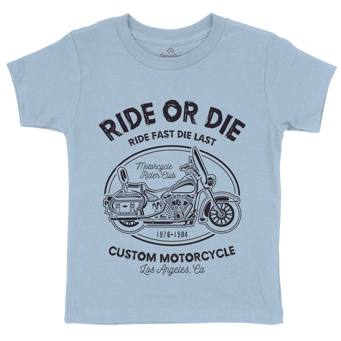 Ride Or Die Kids Organic Crew Neck T-Shirt Motorcycles A118