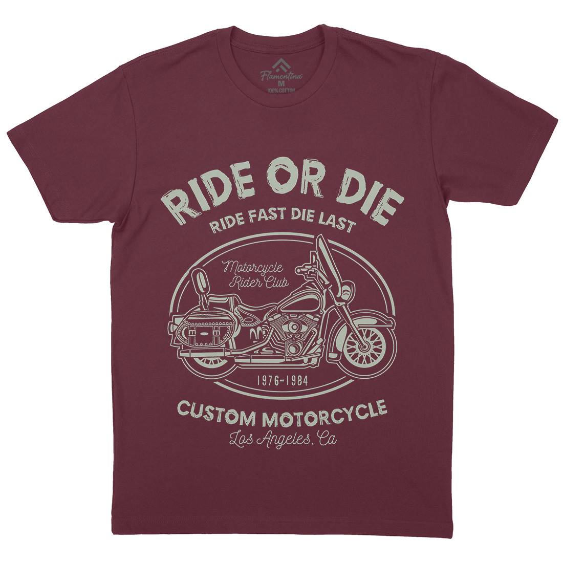 Ride Or Die Mens Crew Neck T-Shirt Motorcycles A118