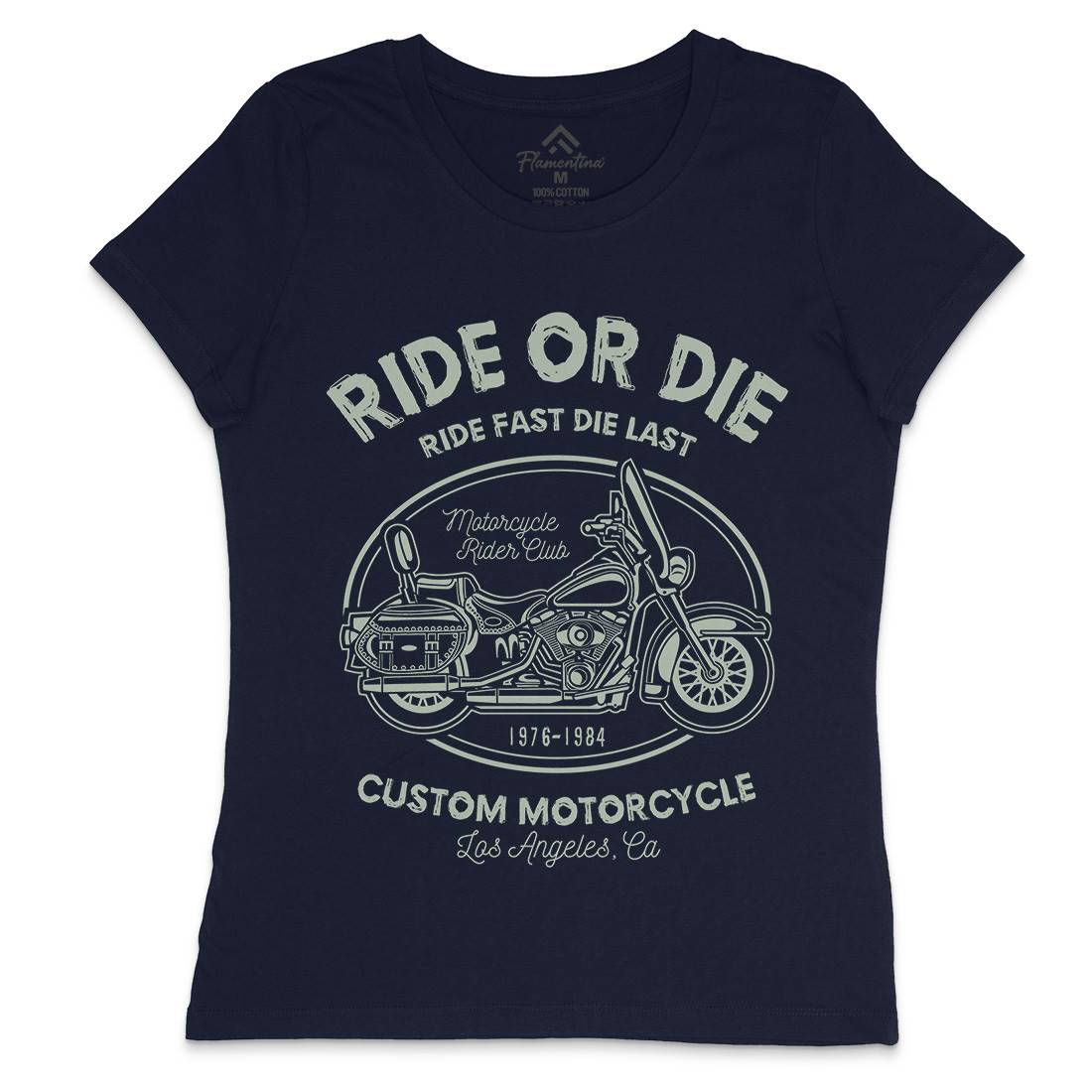 Ride Or Die Womens Crew Neck T-Shirt Motorcycles A118
