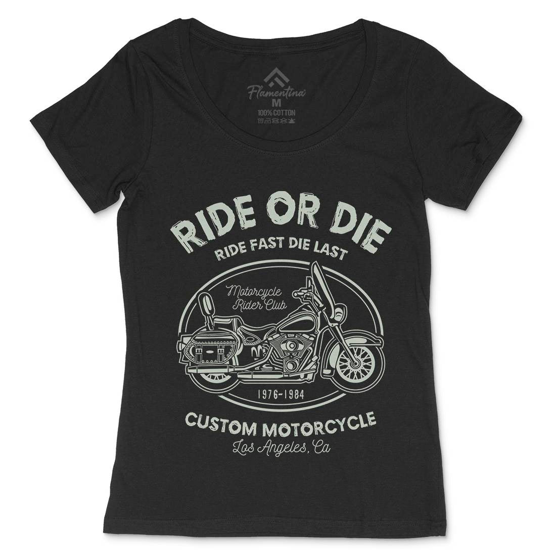 Ride Or Die Womens Scoop Neck T-Shirt Motorcycles A118