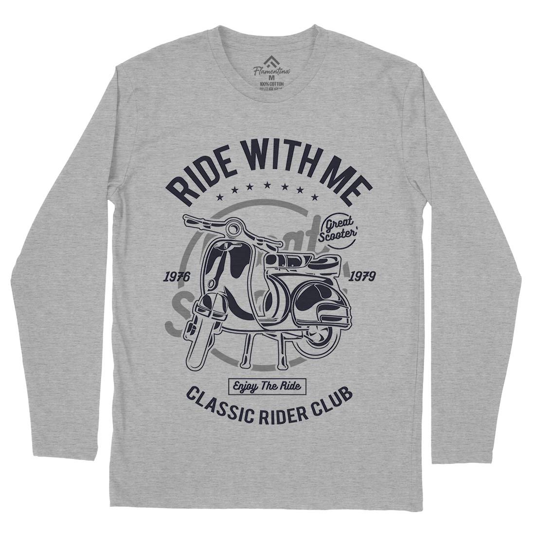 Ride With Me Mens Long Sleeve T-Shirt Motorcycles A120