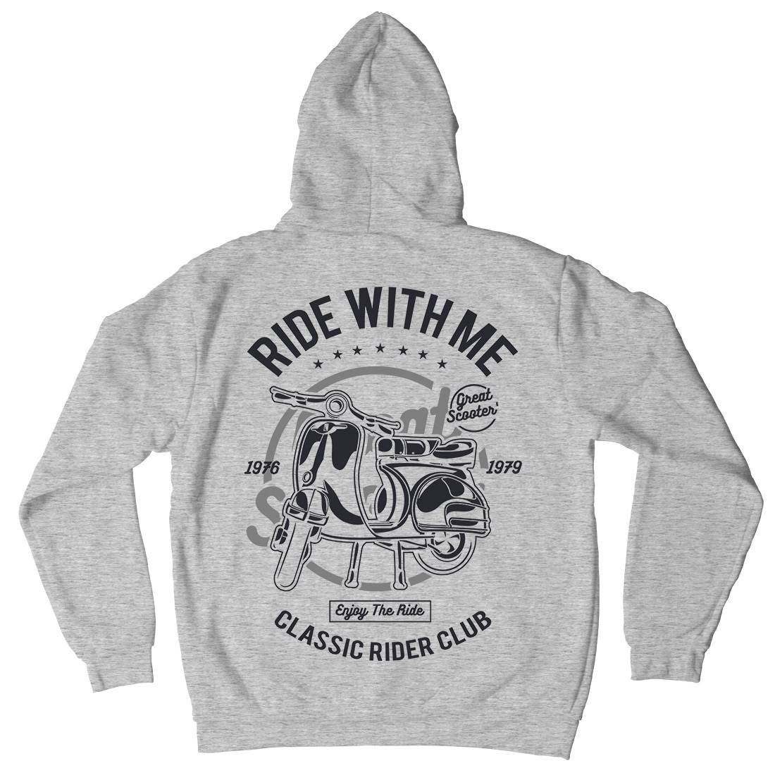 Ride With Me Mens Hoodie With Pocket Motorcycles A120