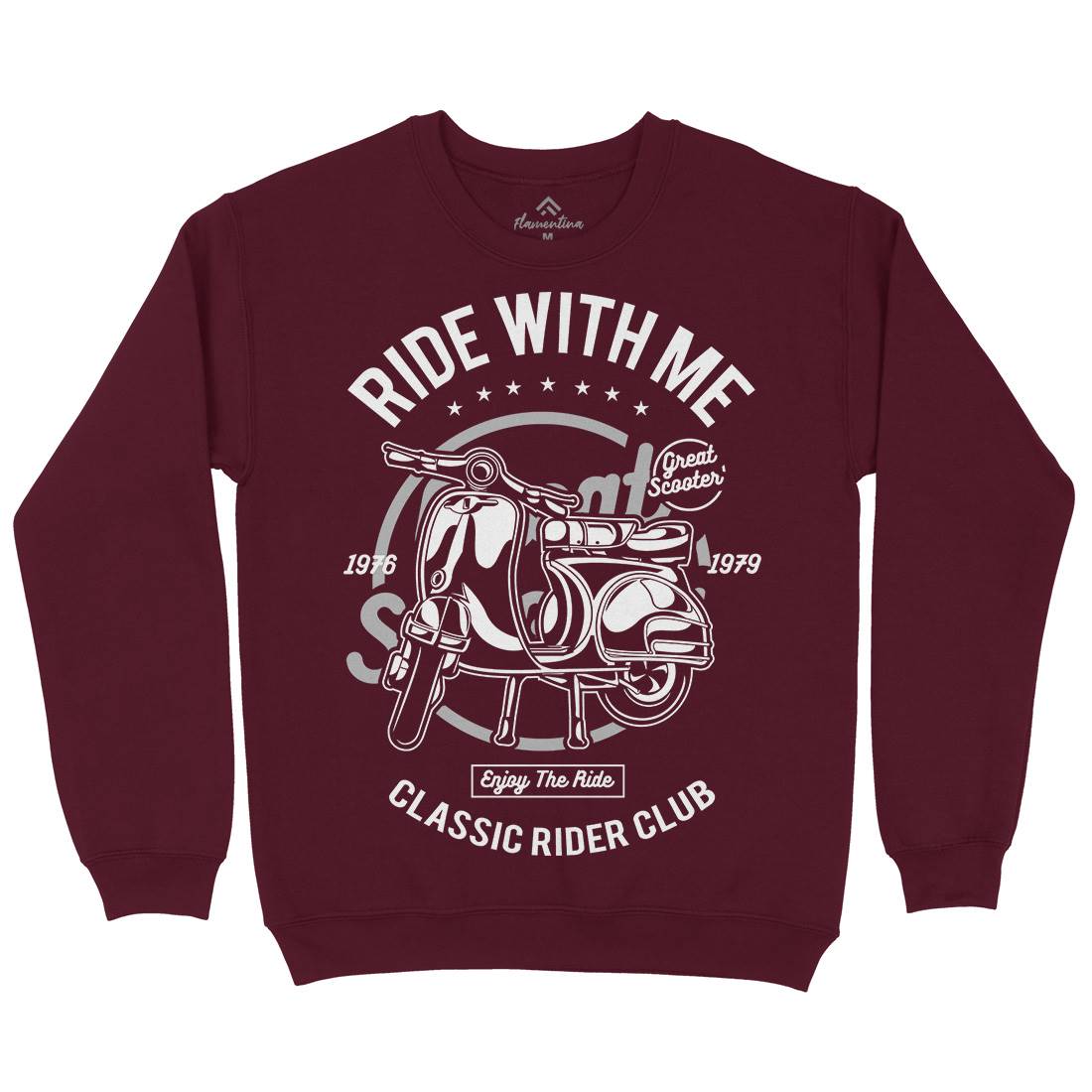 Ride With Me Mens Crew Neck Sweatshirt Motorcycles A120