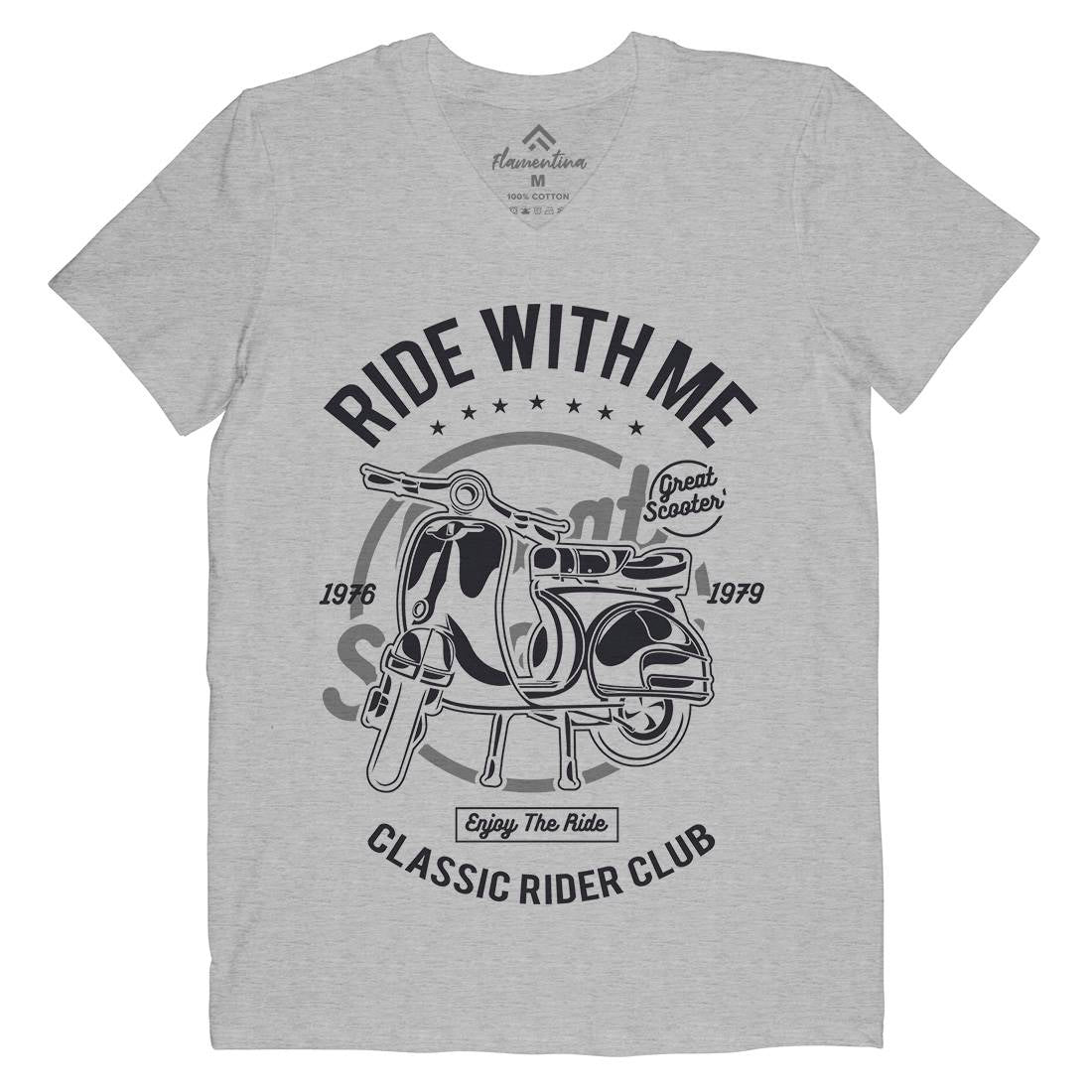 Ride With Me Mens V-Neck T-Shirt Motorcycles A120