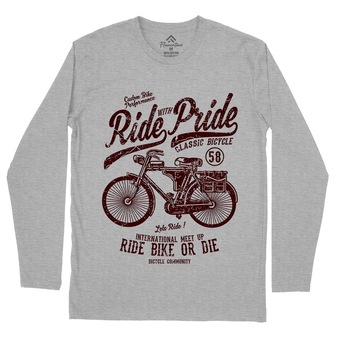 Ride With Pride Mens Long Sleeve T-Shirt Bikes A121
