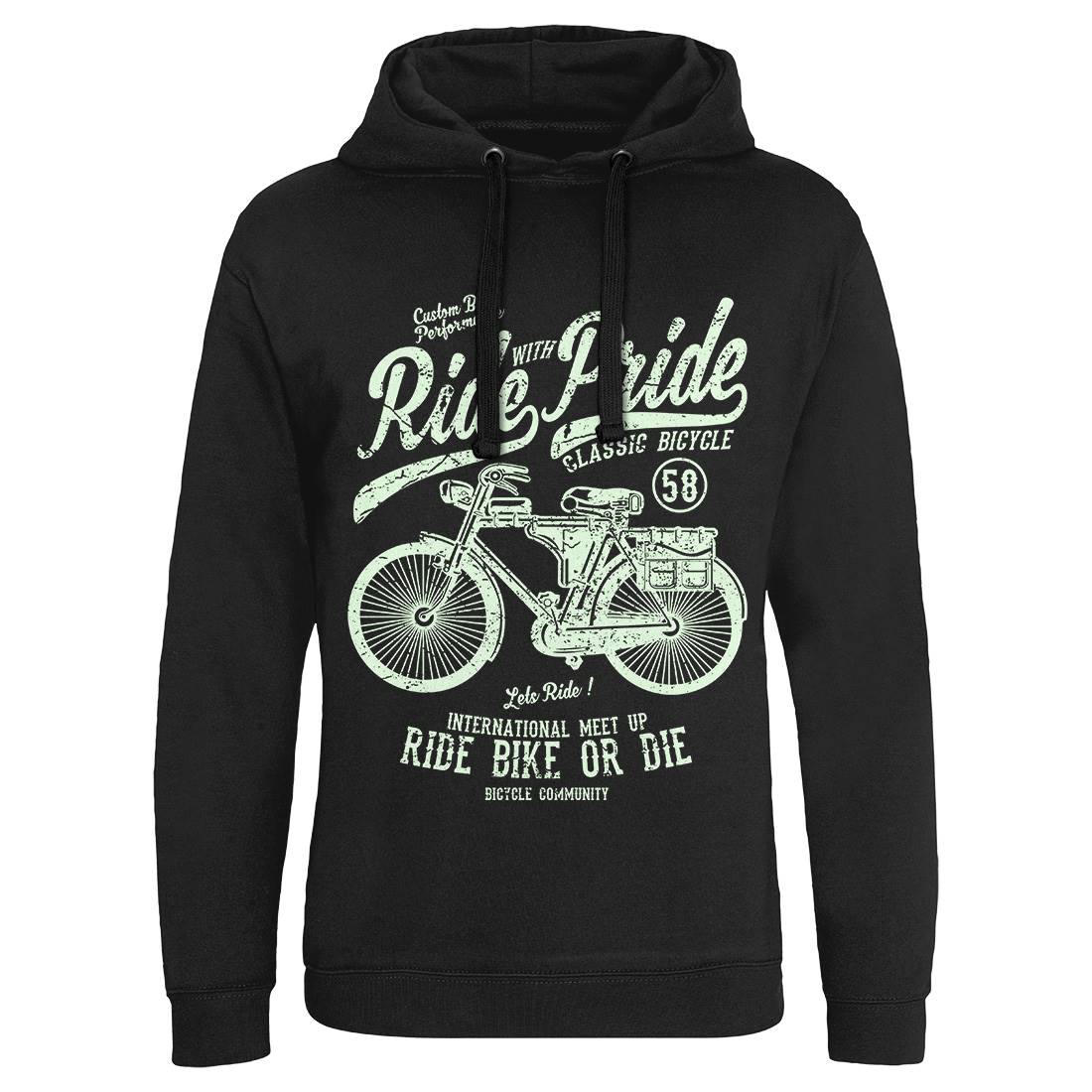 Ride With Pride Mens Hoodie Without Pocket Bikes A121